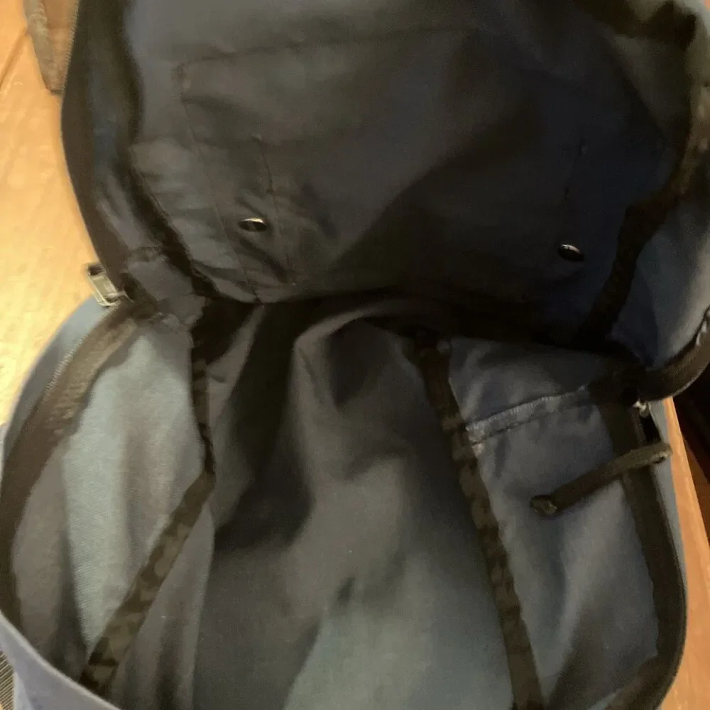 Vintage 90s Caribou Mountaineering Backpack 15” Slate Blue Trail Bag Lightweight